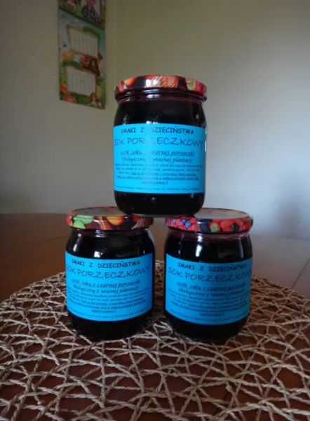 Domowy sok z czarnej porzeczki
