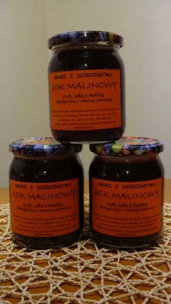 Domowy sok z malin - 540 ml